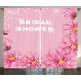 thumbnail image 1 of Ambesonne Pink Curtains 2 Panel Set, Abstract Petals Dots, 108" x 108", Hot Pink and Pale Pink, 1 of 3