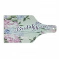 thumbnail image 1 of Bridal Shower Cutting Board, Shabby Form Hydrangea Flowers Wedding Bride Celebration Image, Decorative Tempered Glass Cutting and Serving Board, Wine Bottle Shape, Purple and Pale Pink, by Ambesonne, 1 of 1