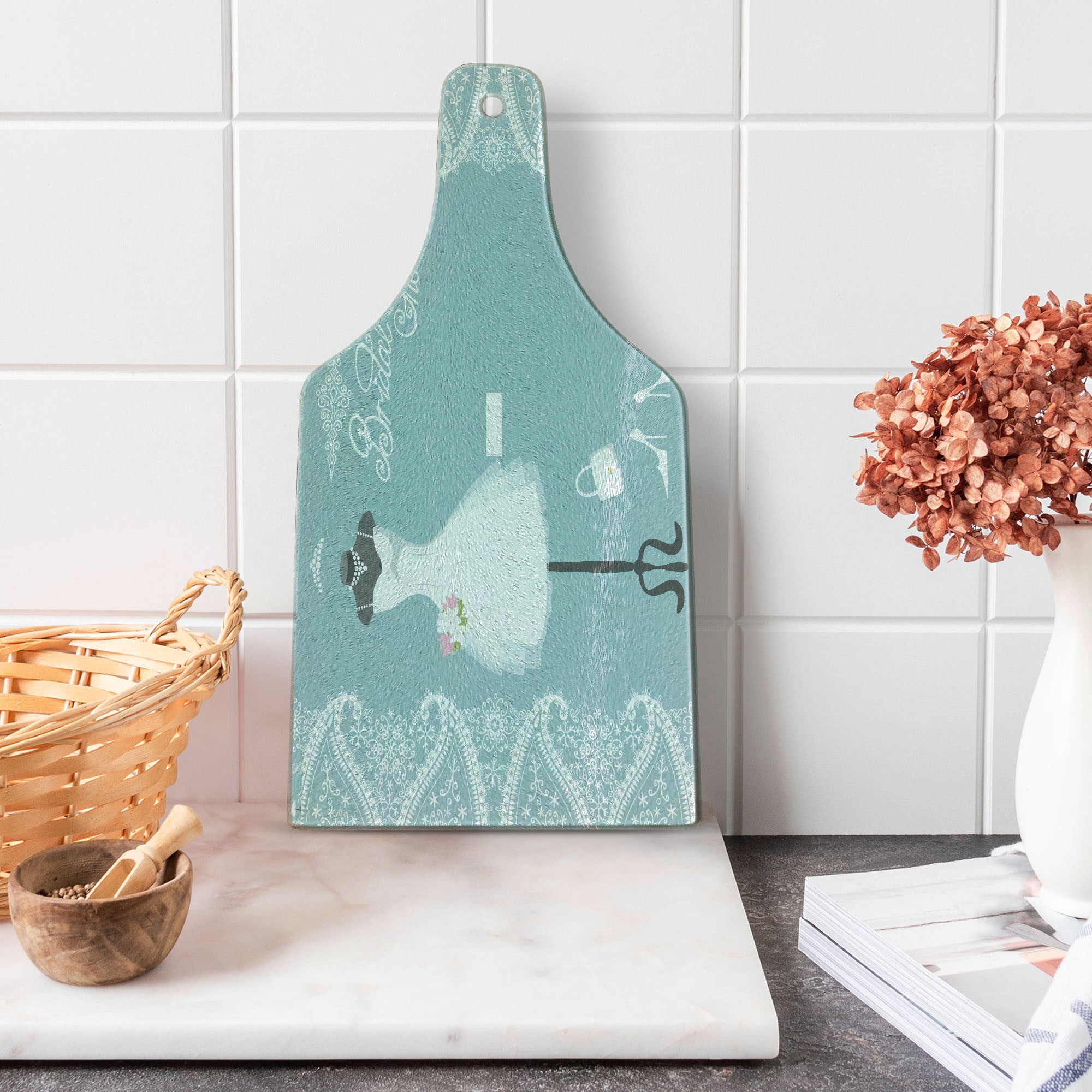 dress cutting board Bridal Shower Cutting Board, Vintage French Inspired Bride Dress with  Floral Frames Desiign Print, Decorative Tempered Glass Cutting and Serving  Board, Large Size, Pale Blue White, by Ambesonne
