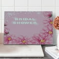 thumbnail image 1 of Bridal Shower Cutting Board, Wedding Theme Flowers with Abstract Petals and Dots Image, Decorative Tempered Glass Cutting and Serving Board, Large Size, Hot Pink and Pale Pink, by Ambesonne, 1 of 5