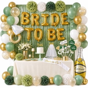 Happy Greetings Bridal Shower Decoration - Bachelorette Party Kit, Bride to Be Banner, Bridal Shower Balloons, 112 Pieces