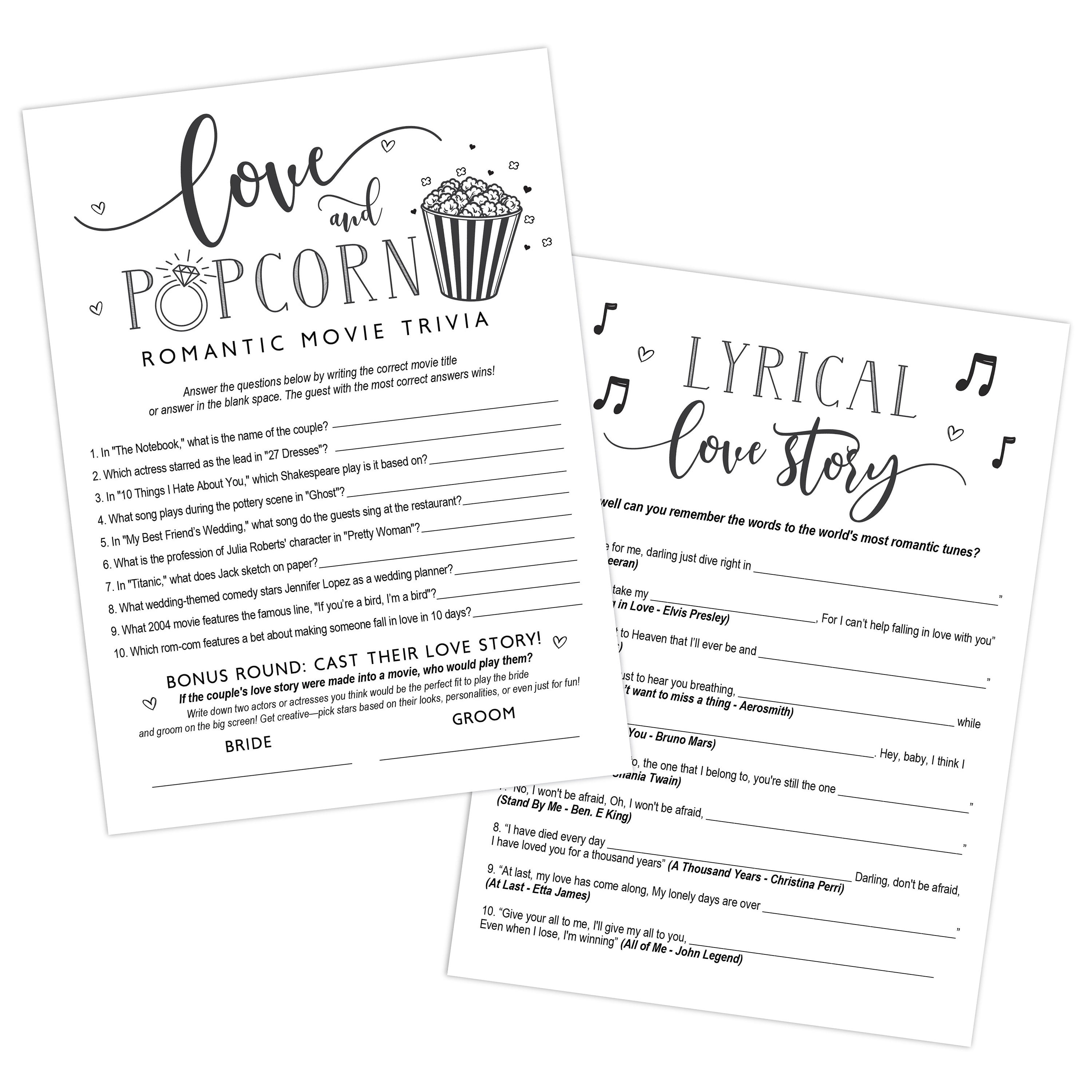 Lemon Bridal Shower Games by Hadley Designs