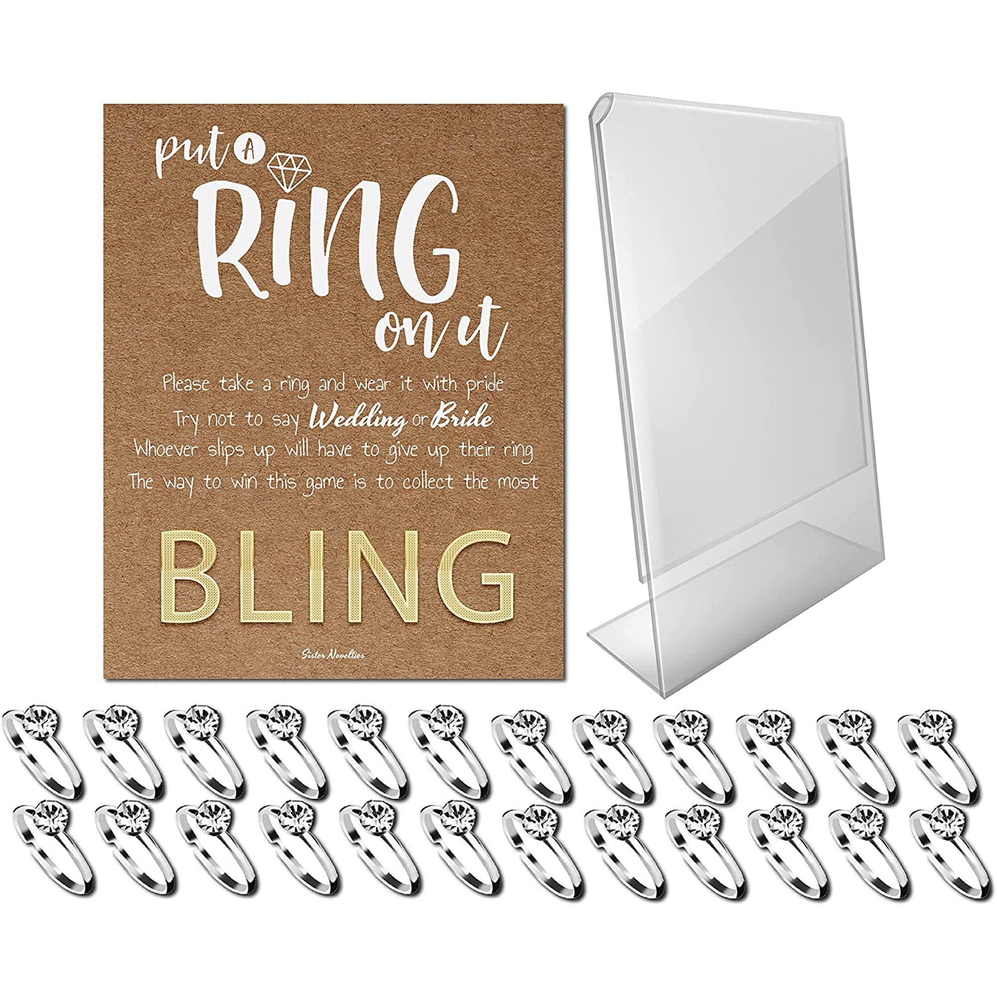 Bridal Shower Games Put a Ring on It Bridal Shower Game with Fake