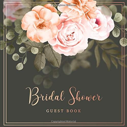 Pre-Owned Bridal Shower Guest Book: Vintage Flowers Decorations | Sign in Guest Book | Write in Name Advice & Wishes Comments | Memory Message Book | Gift ... (Bridal Shower Guest Book and Paperback