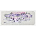 thumbnail image 1 of Bridal Shower Kitchen Mat, Shabby Form Hydrangeas Romantic Bride Flowers Image Art Print, Plush Decorative Kitchen Mat with Non Slip Backing, 47" X 19", Purple and Pale Pink, by Ambesonne, 1 of 1