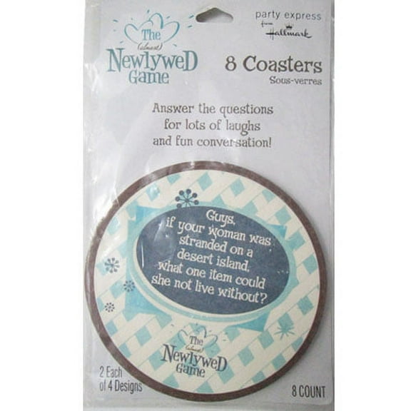 Bridal Shower 'Newlywed Game' Coasters (8ct)