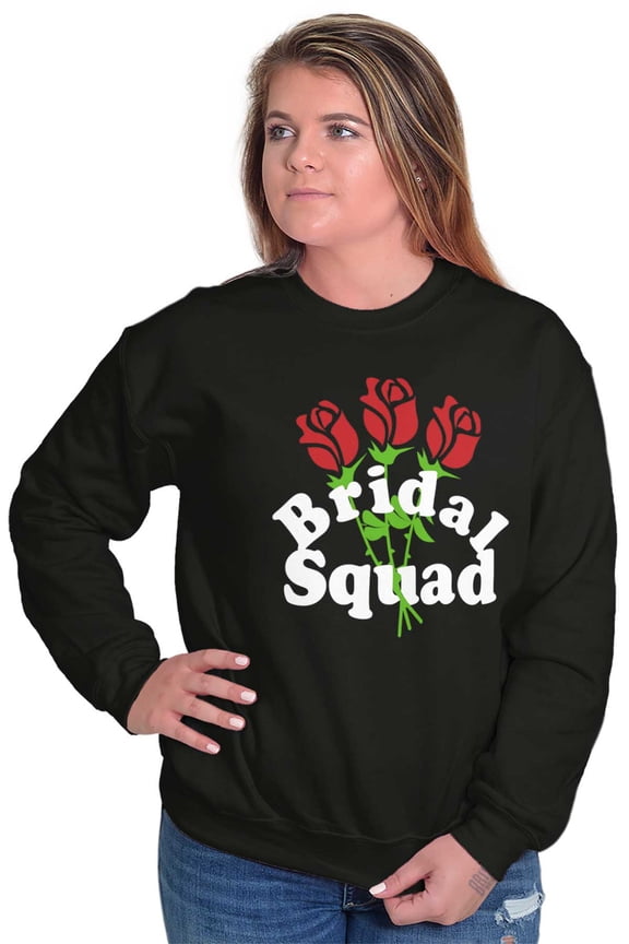 Bridal Squad Bachelorette Party Women Crewneck Sweatshirt Brisco Brands X