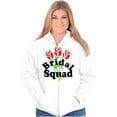 thumbnail image 1 of Bridal Squad Bachelorette Party Womens Plus Size Graphic Zipper Hoodie Brisco Brands 4X, 1 of 5
