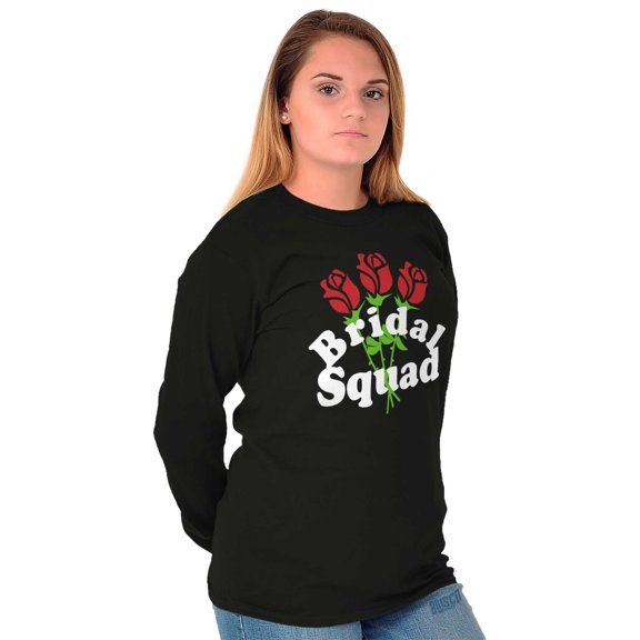 Bridal Squad Bachelorette Party Women's Long Sleeve T Shirt Brisco Brands M