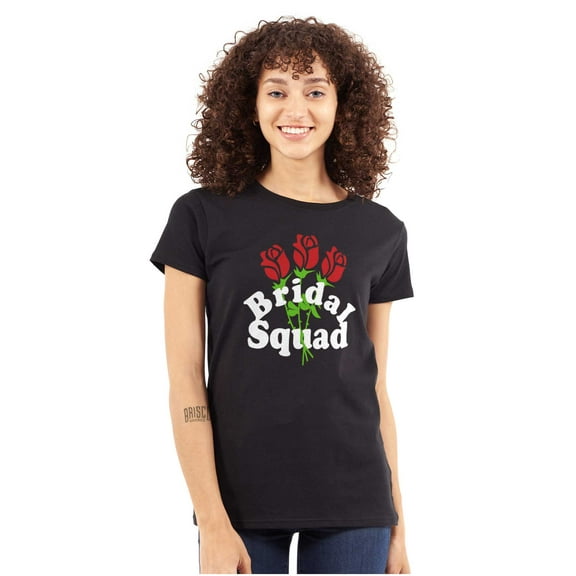 Bridal Squad Bachelorette Party Womens Fitted Plus Size Graphic Tee Brisco Brands 2X