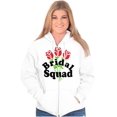 thumbnail image 1 of Bridal Squad Bachelorette Party Zip Hoodie Sweatshirt Women Brisco Brands L, 1 of 6