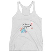Bridal Squad Womens Racerback Tank Heather White, XS