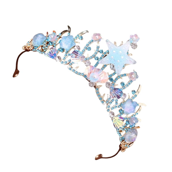 Bridal Starfishes Crowns Stylish Graceful Hairband Wedding Photo Accessory Bride Crystal Hairband