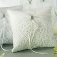 thumbnail image 1 of Bridal Tapestry Square Ring Pillow Ivory Wedding Weddingstar, 1 of 1