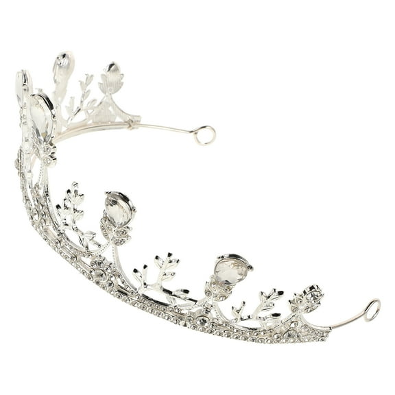 Bridal Tiara Mini Crown Ornament Display Cabinet Prom Bath Dresses Women's Toddler Bride Silver