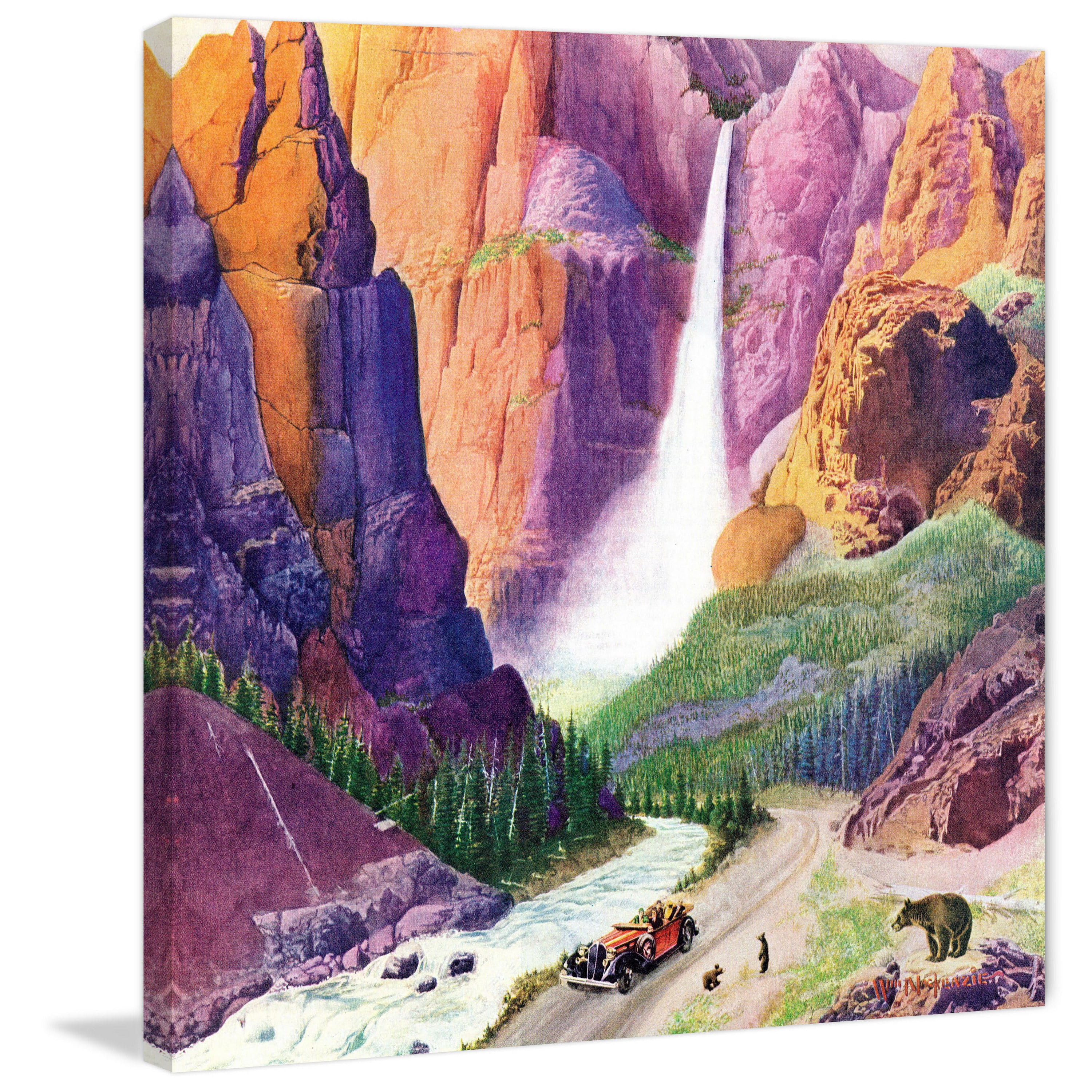 "Bridal Veil Falls" Painting Print on Wrapped Canvas
