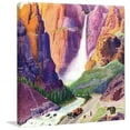 thumbnail image 1 of "Bridal Veil Falls" Painting Print on Wrapped Canvas, 1 of 7