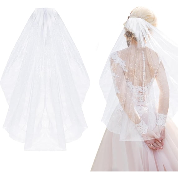 Bridal Veil Wedding Vails with Metal Comb Bridal Tulle Veils for Women ...