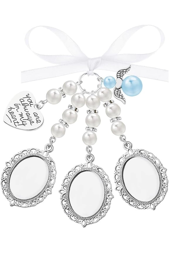 Bridal Wedding Bouquet Photo Charm Bouquet Charms for Wedding Memory 3 Pictures You Are Always In My Heart Charm Memorial Photo Charms for Bouquet