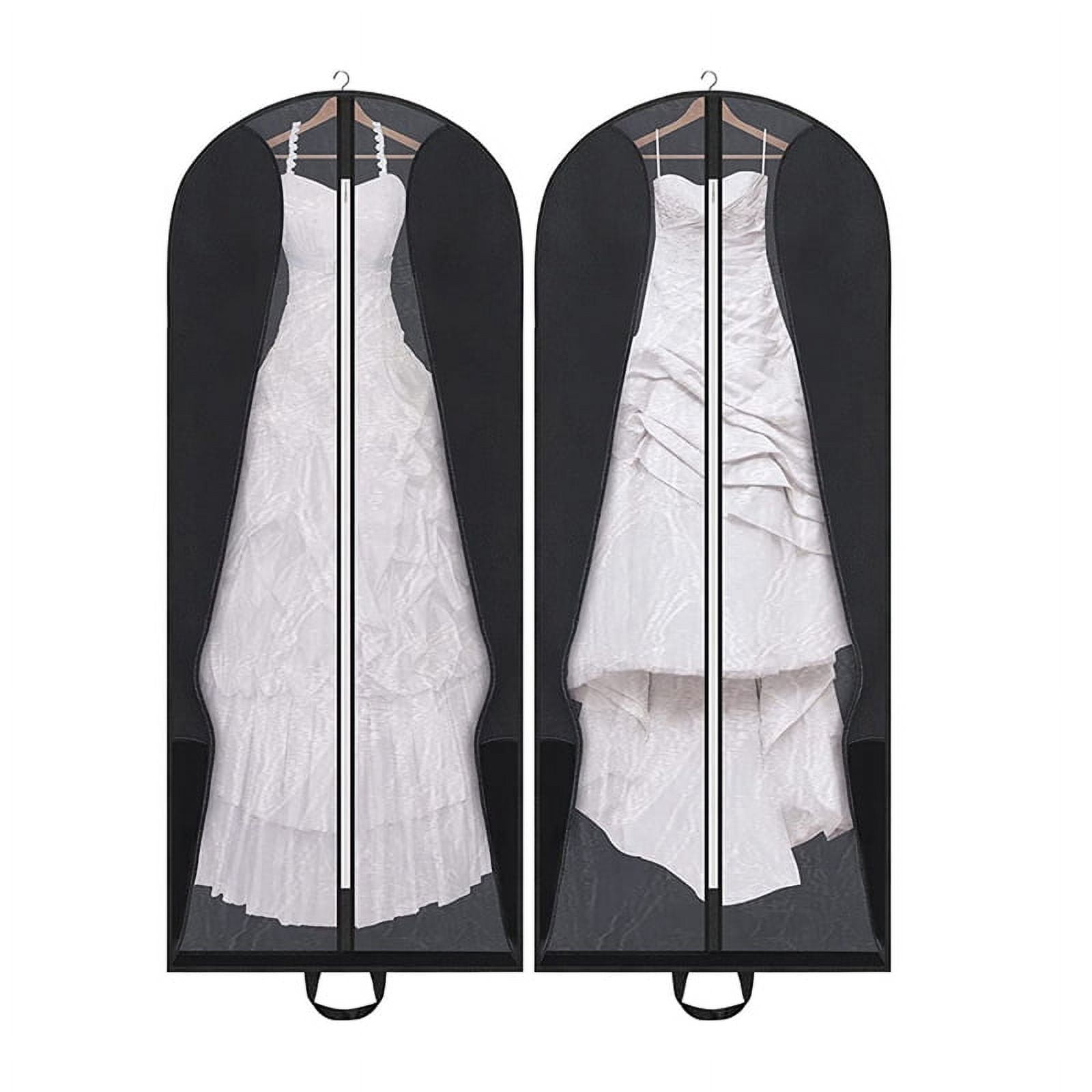 Bridal Wedding Gown Dress Garment Bag Foldable Covers Hanging Luggage Storage With Pockets