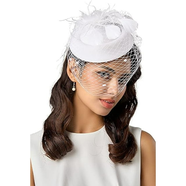 Bridal Wedding Veil Fascinator Mesh Lace Headband Tea Party Flower