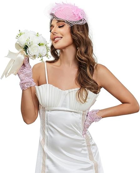 Bridal Wedding Veil Fascinator Mesh Lace Headband Tea Party  display picture 1