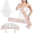 thumbnail image 1 of Bridal to Be Party Decoration Set for Hen Party Bridal Shower Bride to Be Headband Bride to Be Sash and Veil Bridal Shower Accessories, 1 of 8