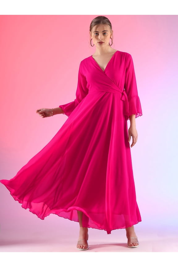 Print Midi Long Dress For Women Summer Tunic Flared Dress V Neck Casual Loose Flowy Swing Shift Dresses Size XS-XXL