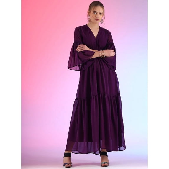 BridalGallery Print Midi Long Dress For Women Summer Tunic Flared Dress V Neck Casual Loose Flowy Swing Shift Dresses Size XS-XXL