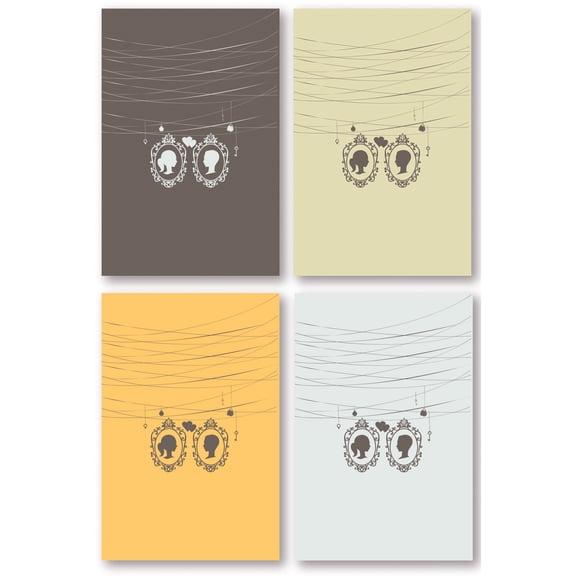 Briday Bride & Groom Greeting Card Set