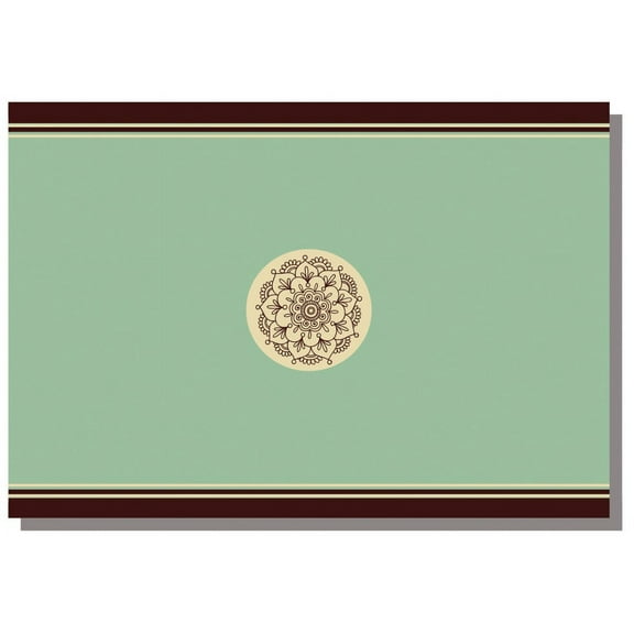 Briday Wrapping Paper - Henna Coin Design in Green