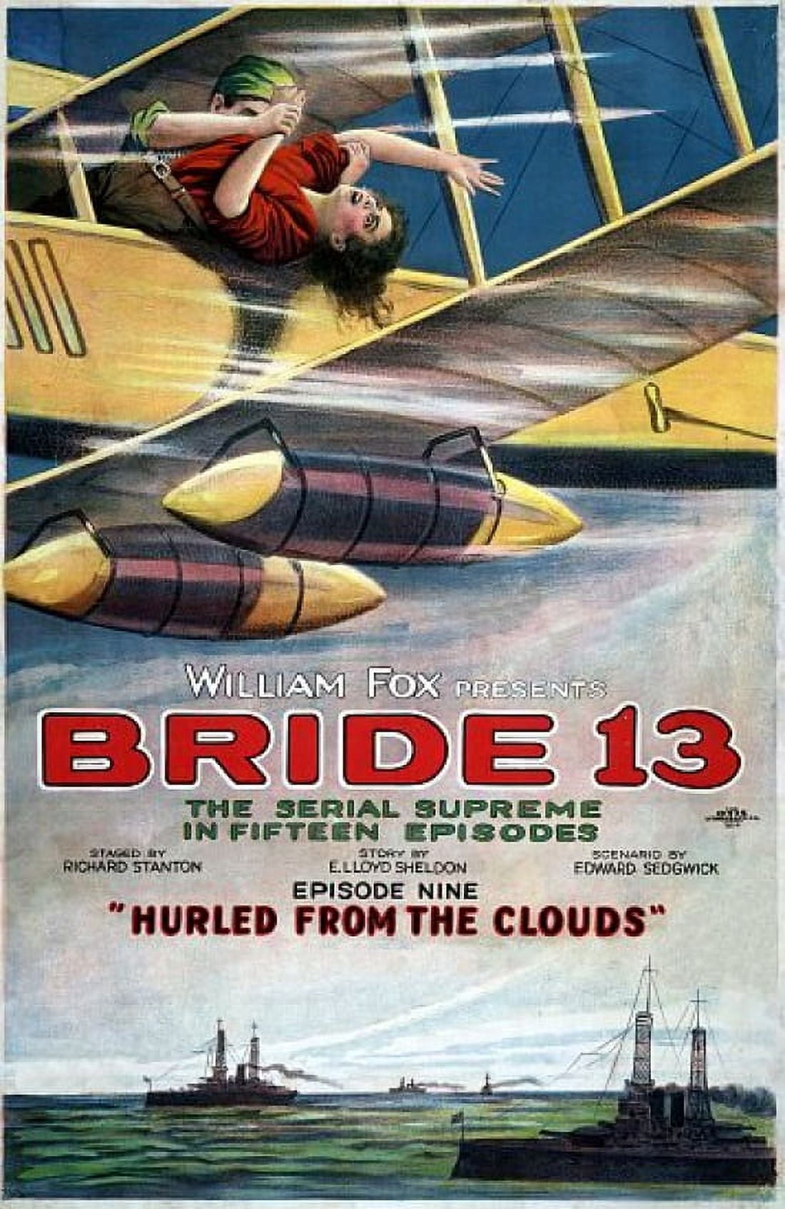 Bride 13 Hurled From The Clouds Vintage Movie Canvas Art - (36 x 54)