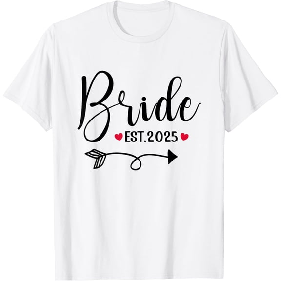 Bride 2025 Wedding Matching Mrs est 2025 Married T-Shirt
