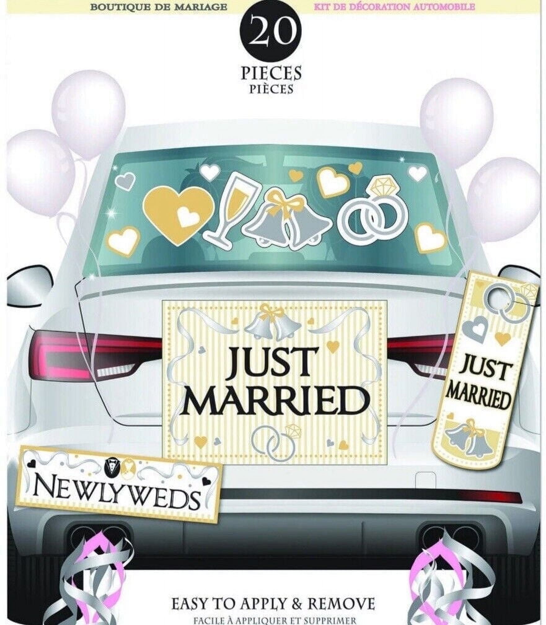 Bride & Groom Car Decoration Kit Bride & Groom Car Decoration Kit