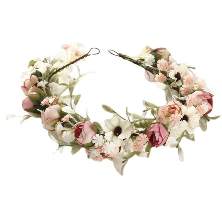 Bride Baby Hair Band Floral Crown Handmade Sweet Hairband  display picture 1