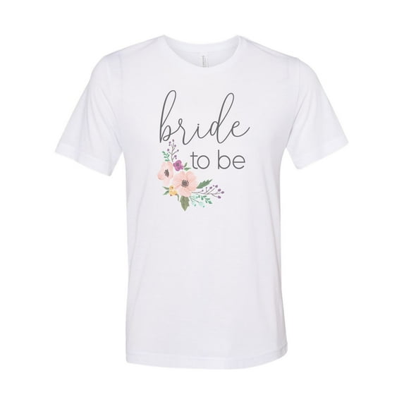 "Bride To Be, Bridal Shirt, Getting Married T, Wedding Announcement, Sublimation T, Bride Shirt, Soft Bella T, Wedding Shower Gift, Wedding T, White, MEDIUM"