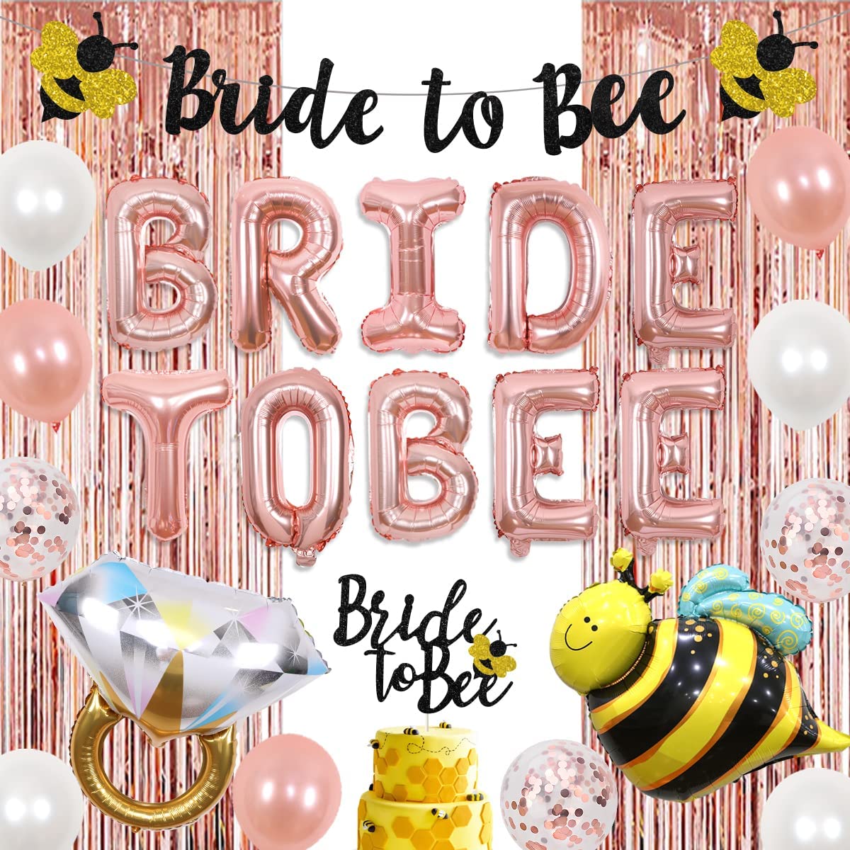 Bride to Bee Decorations for Bridal Shower, Bee Theme Bachelorette Party  Supplies Wedding, Bumble Bee Party Decorations for Bee Engagement  Bachelorette Bride to Be Party 