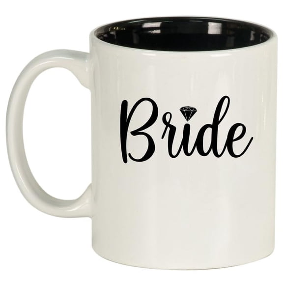 Bride Ceramic Coffee Mug Tea Cup Gift for Her, Gift For Bride, Engagement Gift, Wedding Gift (11oz White)