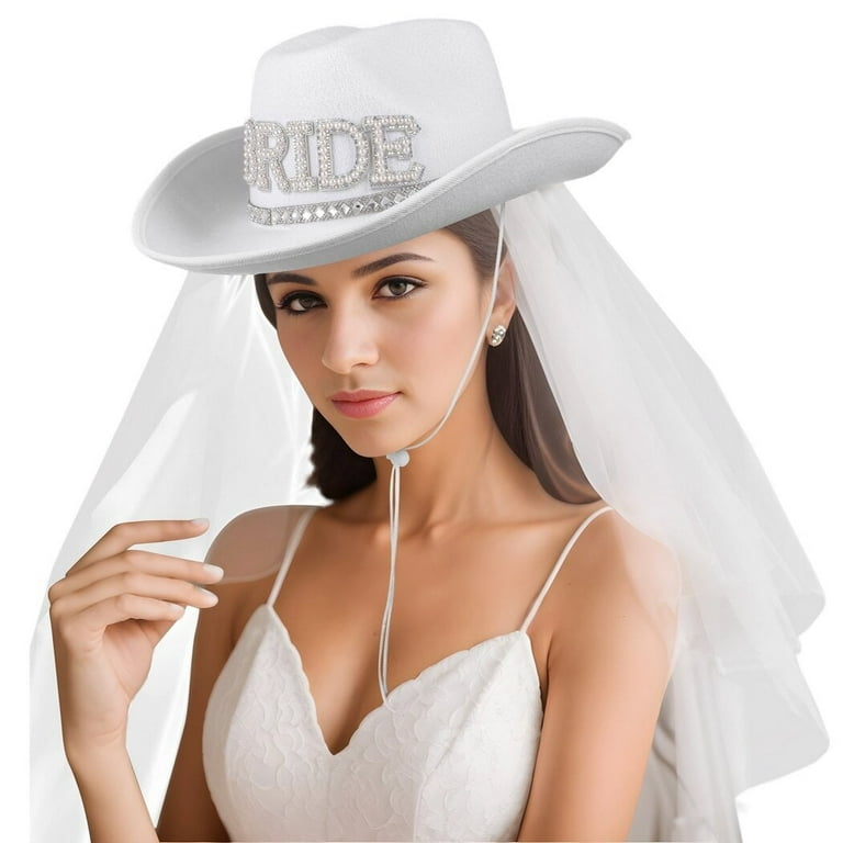 Bride 2024 to Be Pearl Cowboy Hat