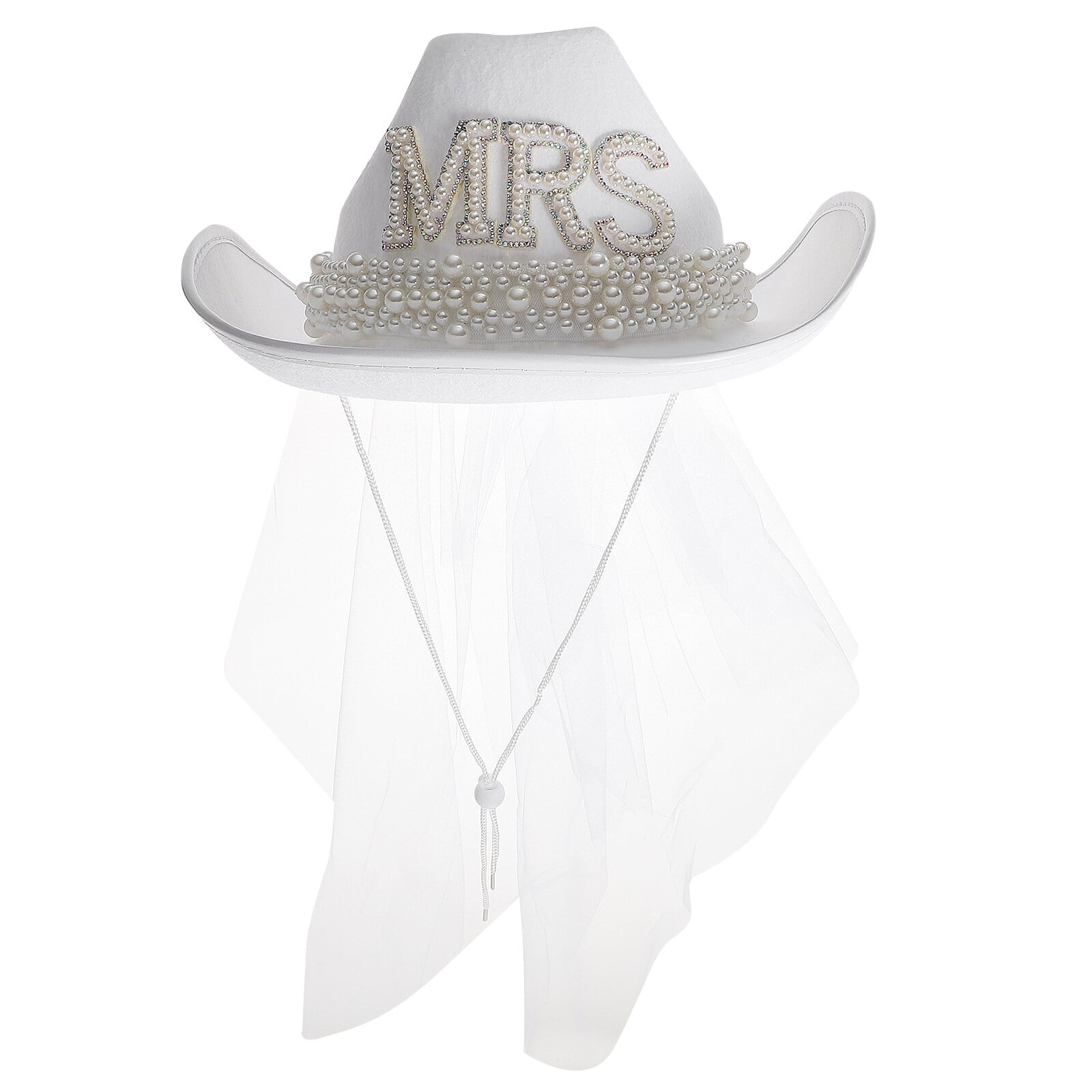 Felt White Cowboy Hat for Men, Women, Western Cowgirl Hat for