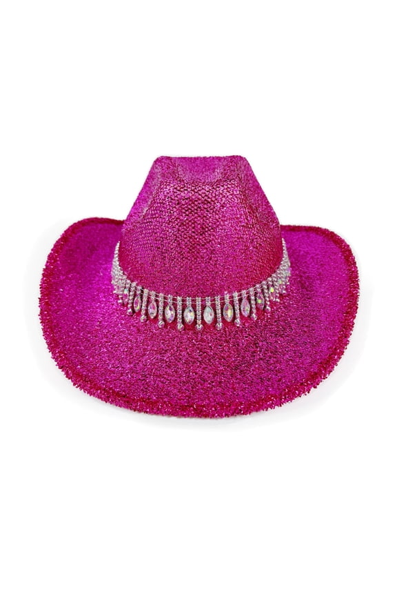 Bride Cowgirl Hats Crystal Panama Hat for Bachelorette Party Cocktail Parties Vacation Sparkly Crystal for Comedian