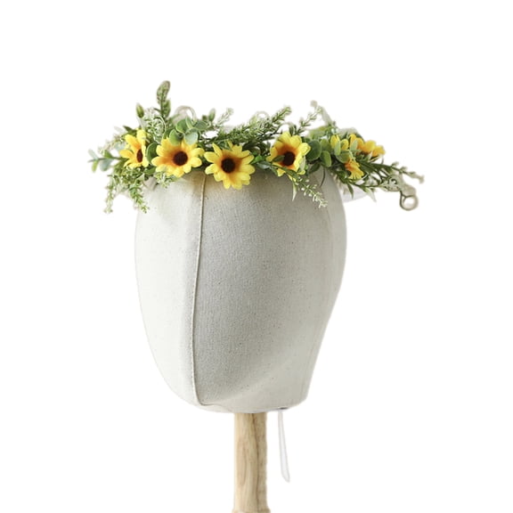 Bride Daisy Headbands Flower Headbands Women Daisy Garlands Crown Hair Wreath Bride Flower Crown For Wedding