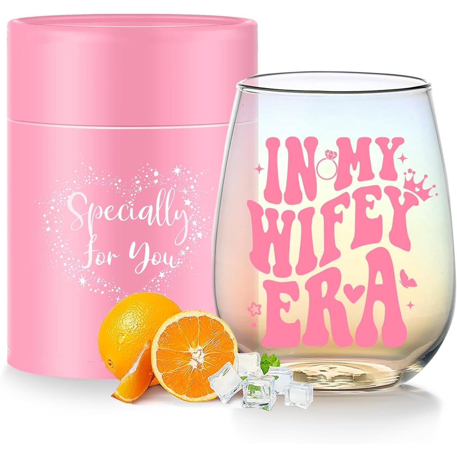 Bride To Be Engagement Gifts for Her Cool Bridal Shower Wedding Gifts Wine Glass Classy Bachelorette Party Gifts for Best Friend Sister Colleagues Wifey Cup Christmas Valentines Mothers Day Gifts