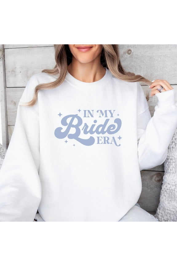 In My Bride Era Shirt, Retro Bride To Be Cozy Crewneck, Cute Engagement Bridal Shower Gift For New Bride, Wedding Planning Pullover Unisex S-5XL Hot Trending Shirt, Vintage Birthday Gift