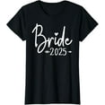 thumbnail image 1 of Bride Est 2025 Married Wedding Bridal Party Bachelorette T-ShirtMen and women, Black T-shirt, size: Extra large, 1 of 4