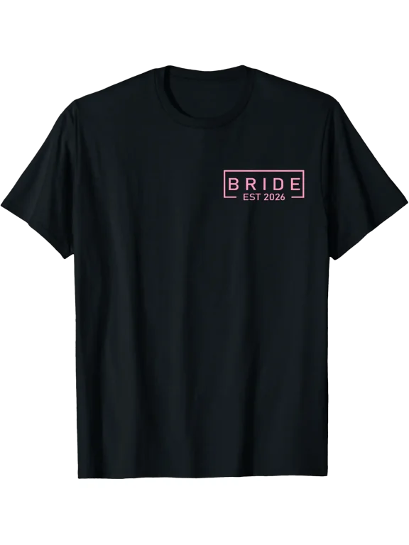 Bride Est Getting Ready Bride Groom Wedding Design T-Shirt