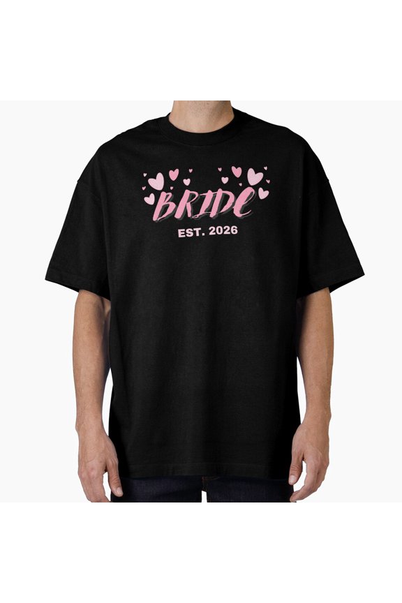 Bride Est Pink Shirt, Wedding Announcement Tee, Bride Groom Shirt