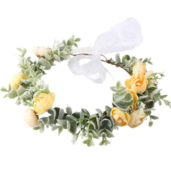 Bride Flower Crown For Wedding Floral Garlands Crown Hair Wreath Flower Headbands Women Bride Floral Headbands