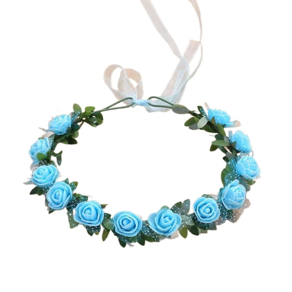 Bride Flower Crown For Wedding Floral Garlands Crown Hair Wreath Flower Headbands Women Bride Floral Headbands