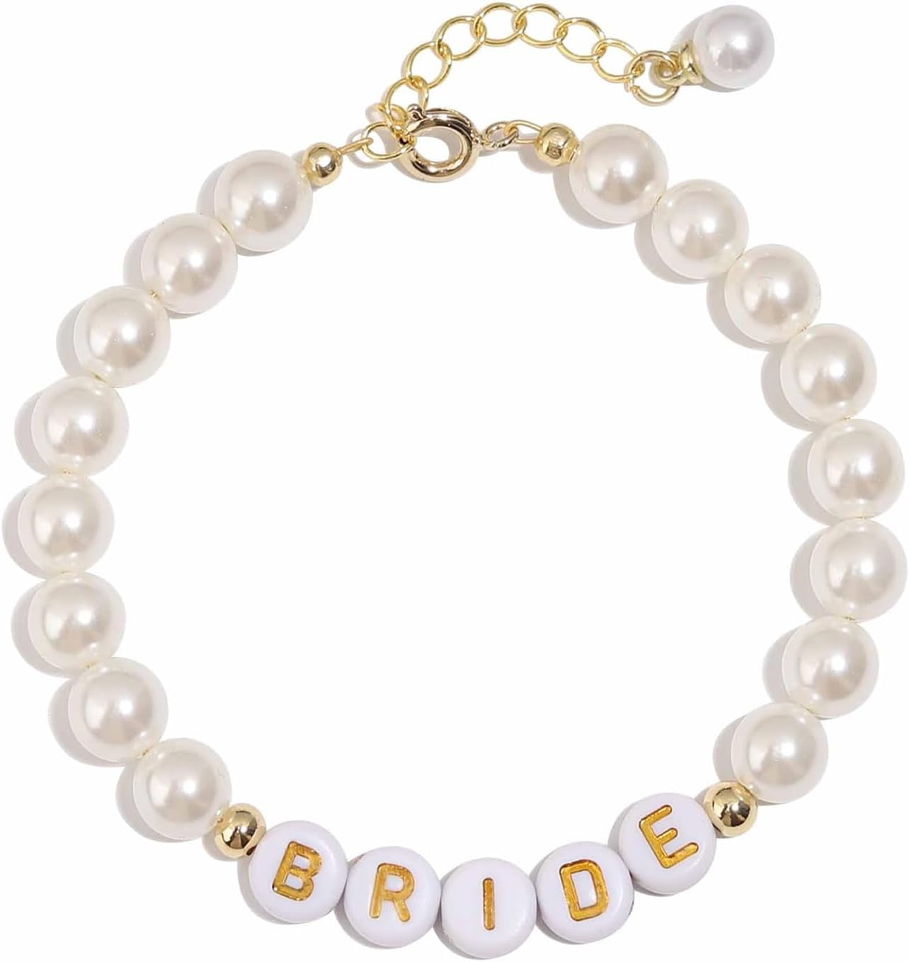 UMEHOME Bride Gifts Bachelorette Gifts For Bride Bride To Be, Bride Shell Pearl Beaded Bracelets For Wedding Day Party Decoration Bridesmaid Gift Bridal Shower Favor Jewelry Accessories[Z9222][Z3281]